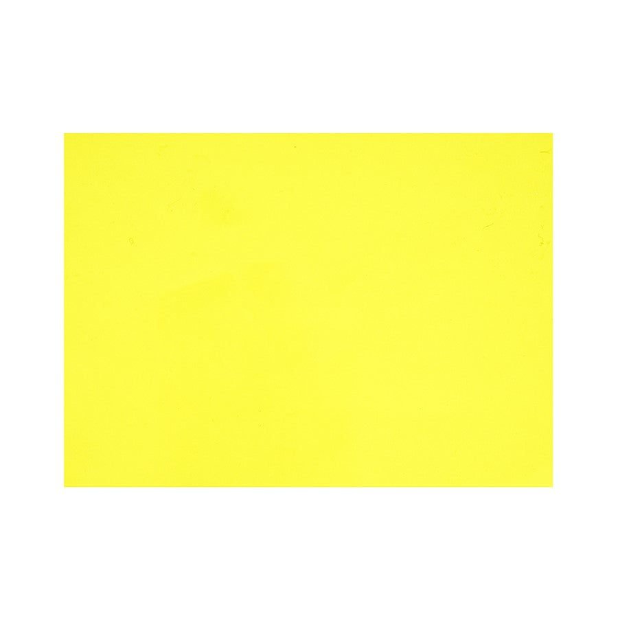 A single sheet of yellow acetate displayed on a plain background.