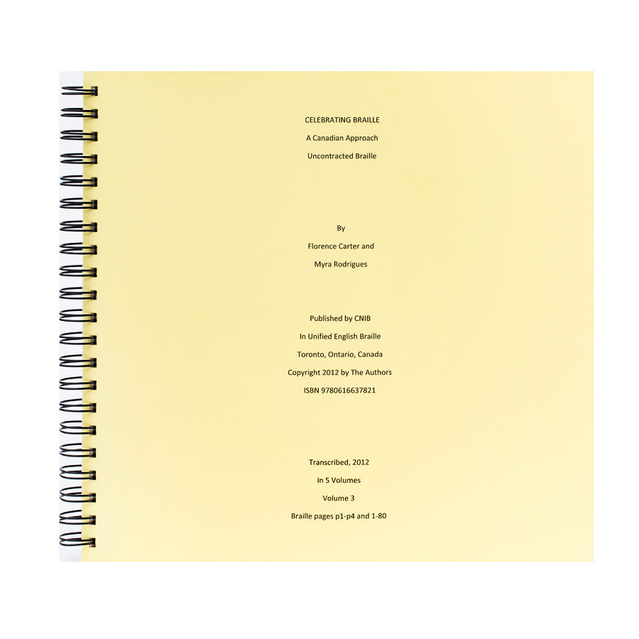 Célébrer Braille Vol 3 UEB A Cdn Approach SP