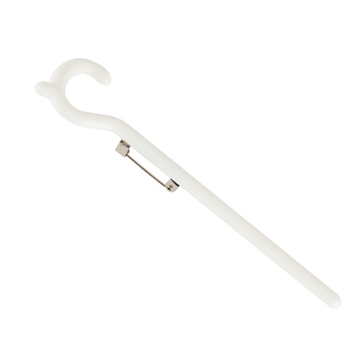 Pince Lapel Canne Support Blanc 