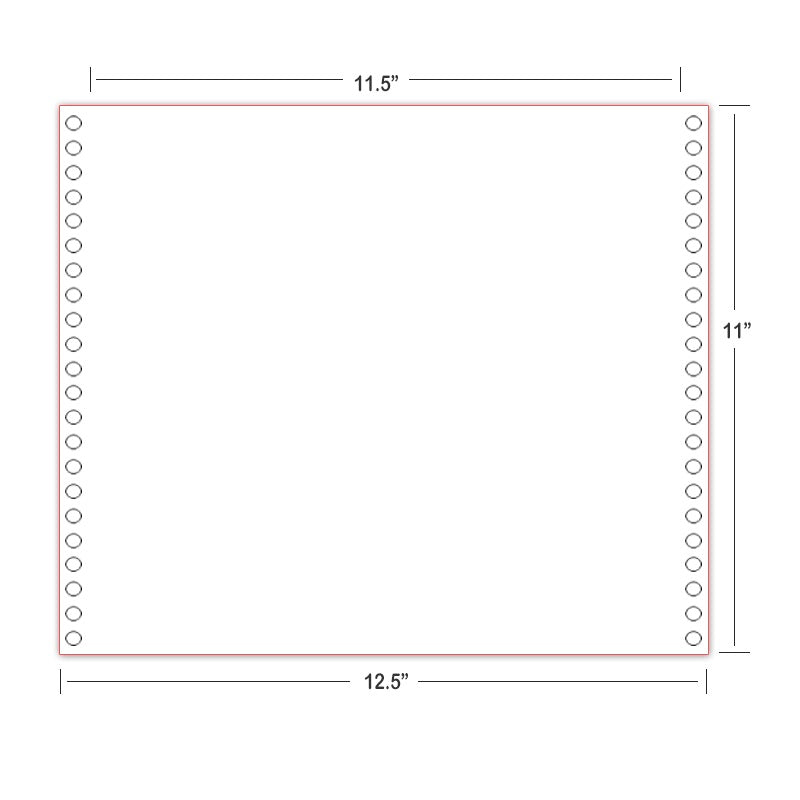 Image of BR Computer Paper 11 1/2in X 11 in (400/Box) SP