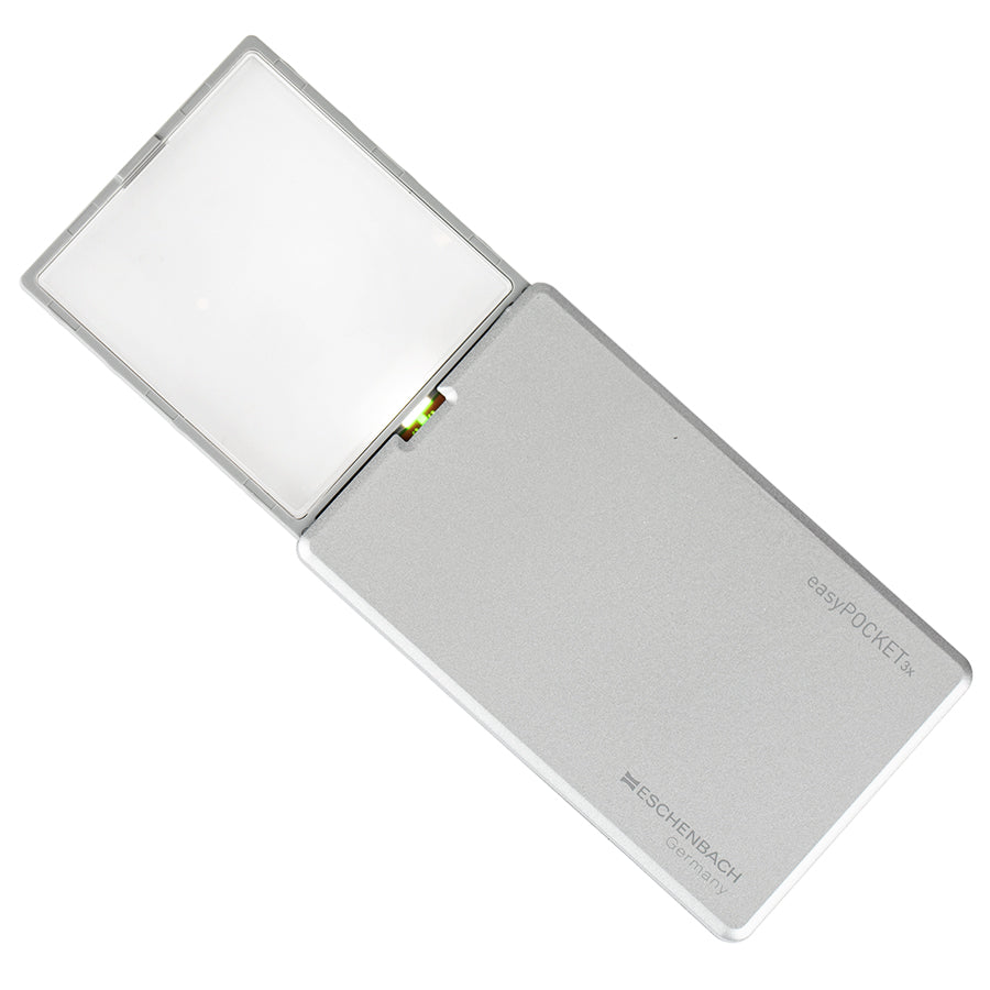 Esch 1521-11 Étui Easy Pocket 3X Led Magnifier Silver