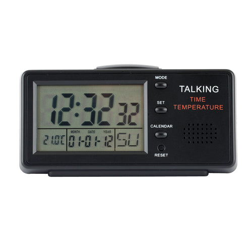 Talking Clock With Alarm And Date - English