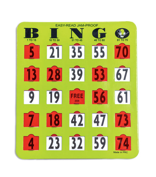 Carte de bingo fermée