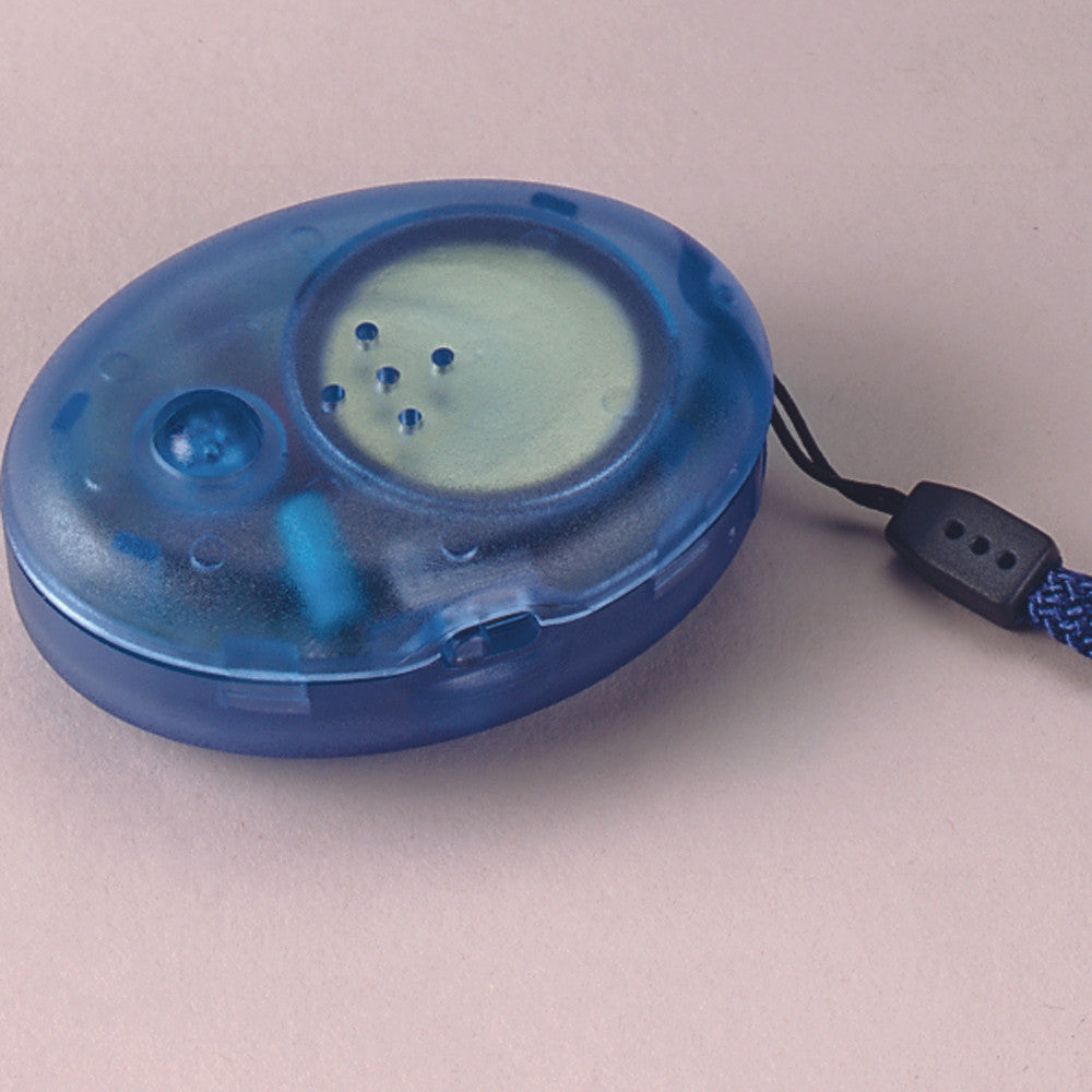  Blue hand-held orientation aid designed specifically for individuals who are blind or have low vision.