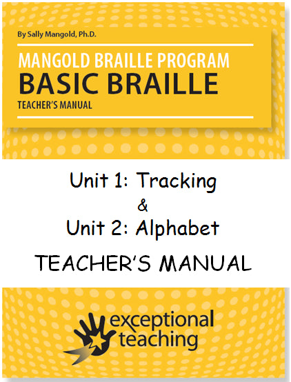 FINAL SALE- Mangold Basic Braille Unit 1&2 PR Teacher's Manual