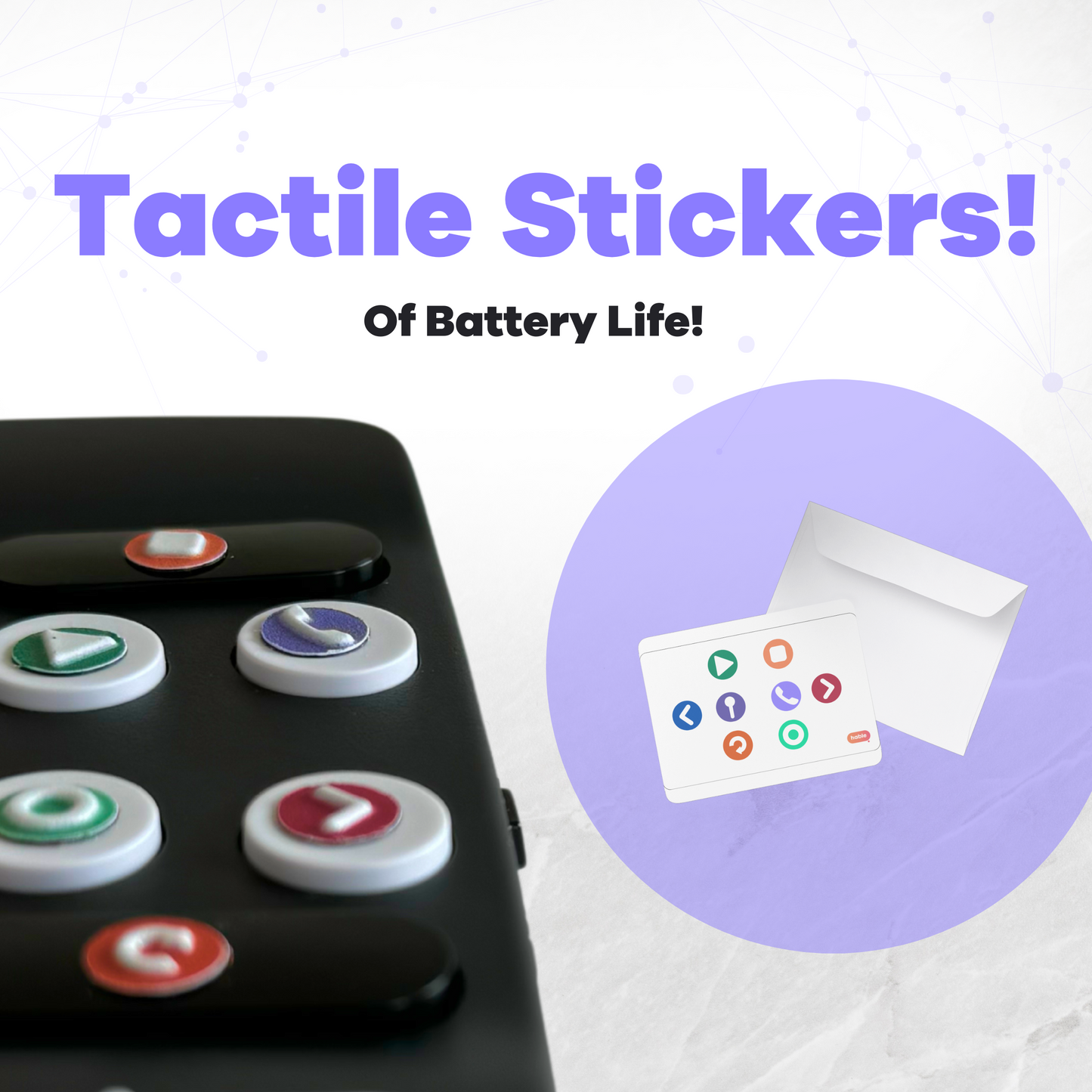Tactile stickers for the Hable Easy 