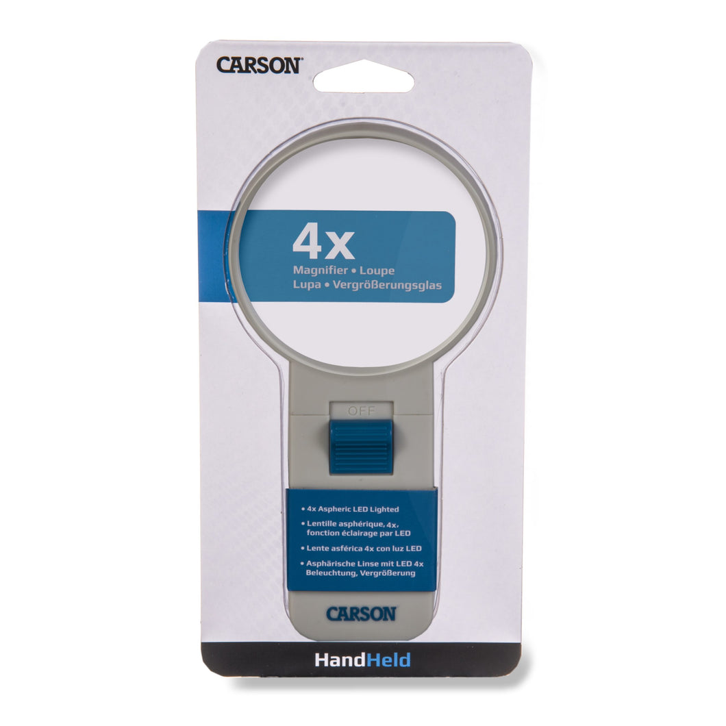 Carson 4X handheld LED Magnifier