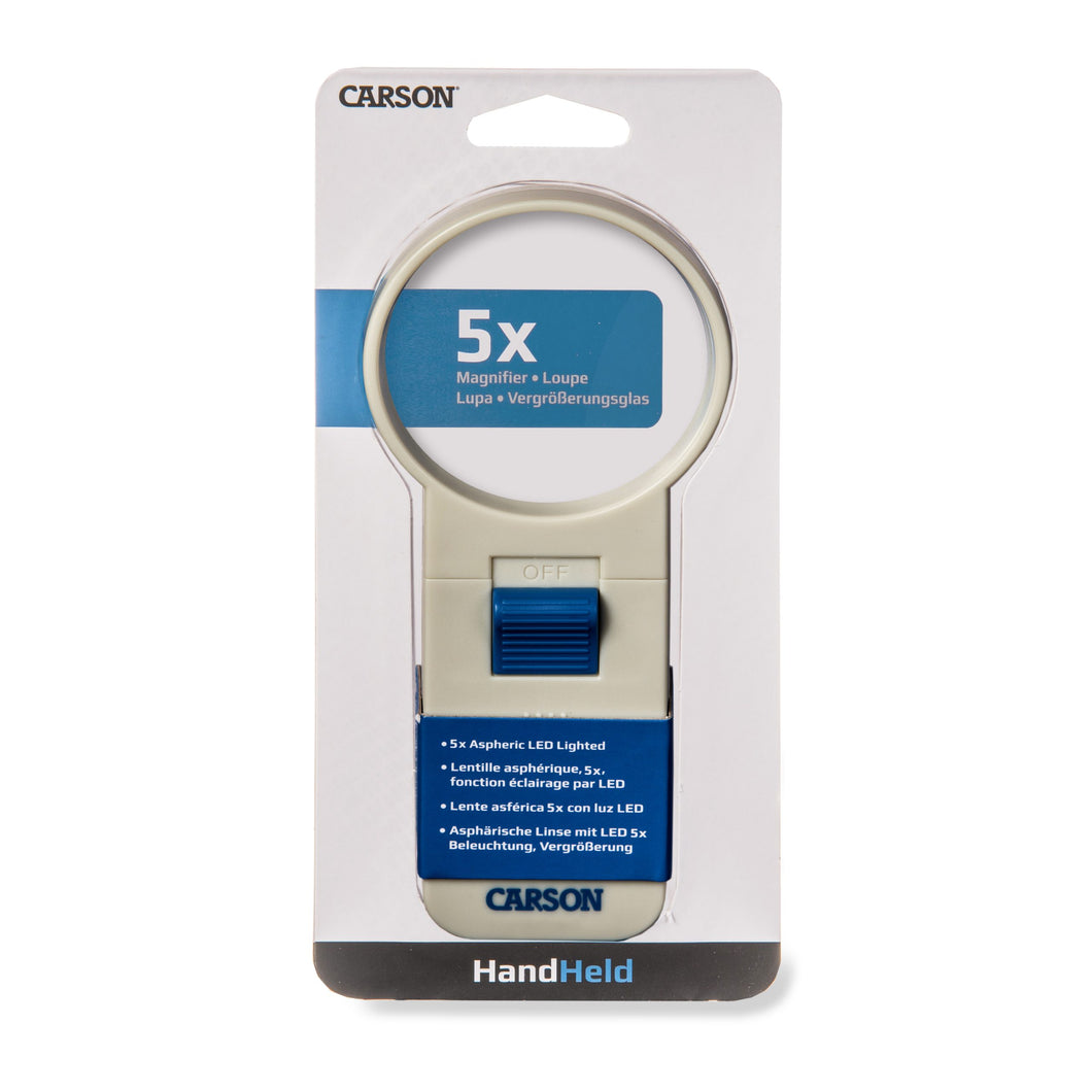 Carson 5X handheld LED Magnifier