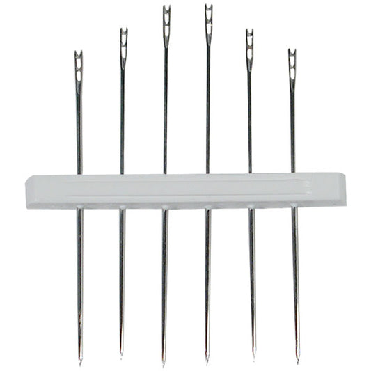 A picture of 5 self-threading needles