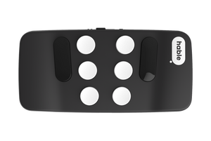 6 tactile buttons and 2 function keys on the face of the Hable One. 6 boutons tactiles et 2 touches de fonction sur la face du Hable One.