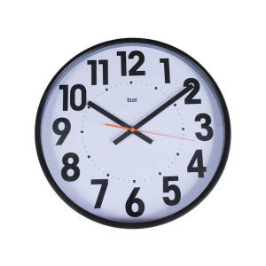 VENTE FINALE - Horloge murale 15 pouces Extra Large Cadran blanc Chiffres noirs - BB