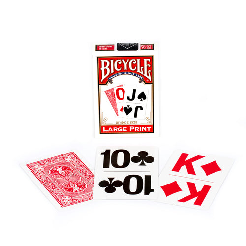 Bicycle Large Print Red Bridge Playing Cards