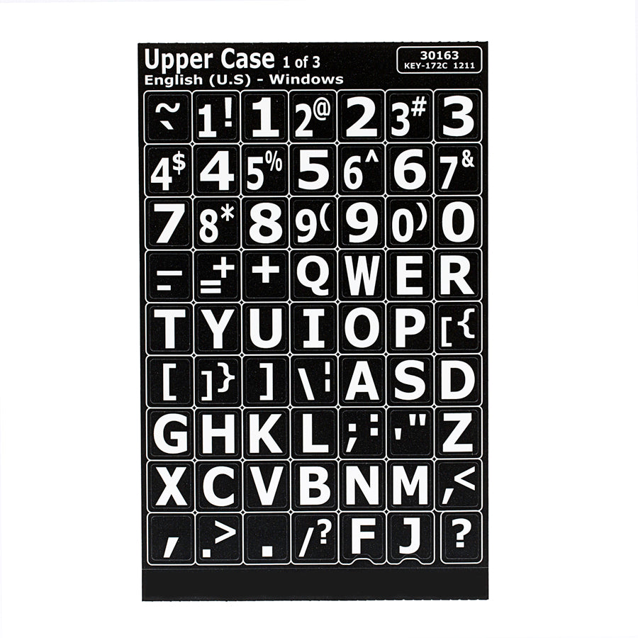 Lable Computer Keyboard Large Print Keyboard Labels - White On Black – CNIB SMARTLIFE