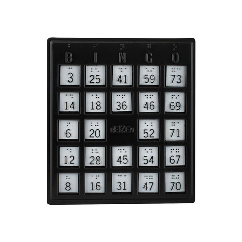 Braille Tactile Bingo Card Black