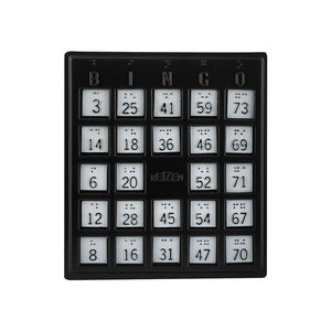 Image of Braille Tactile Bingo Card Noir 