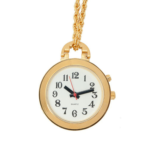 Talking Gold Finish 27in Pendant Watch