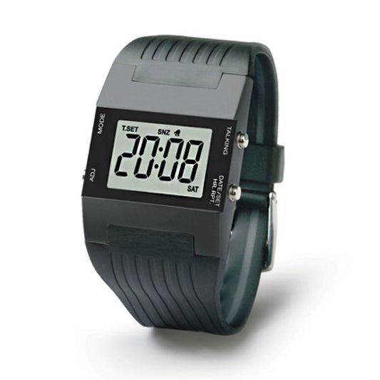 FINAL SALE - Unisex Talking Digital Alarm Watch Black V2 - BB