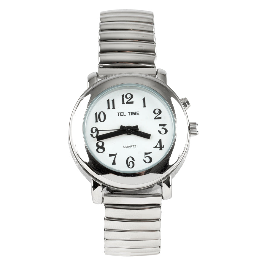 Image of Ladies Talk Watch Silver Finish Expansion Band