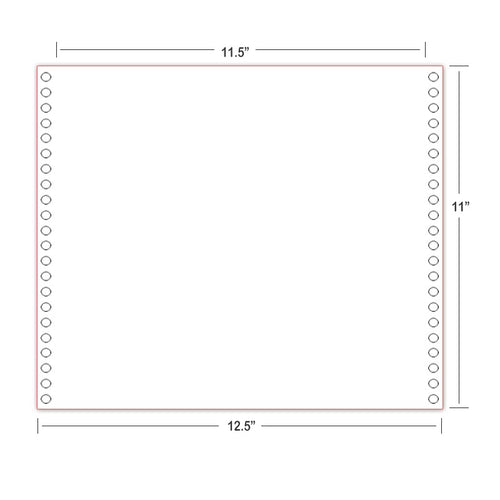 BR Computer Paper 11 1/2in X 11 in (400/Box) SP