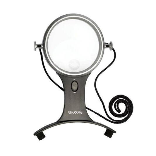 FINAL SALE 1.5X Around Neck Magnifier Round LED With 3X Bifocal - BBV