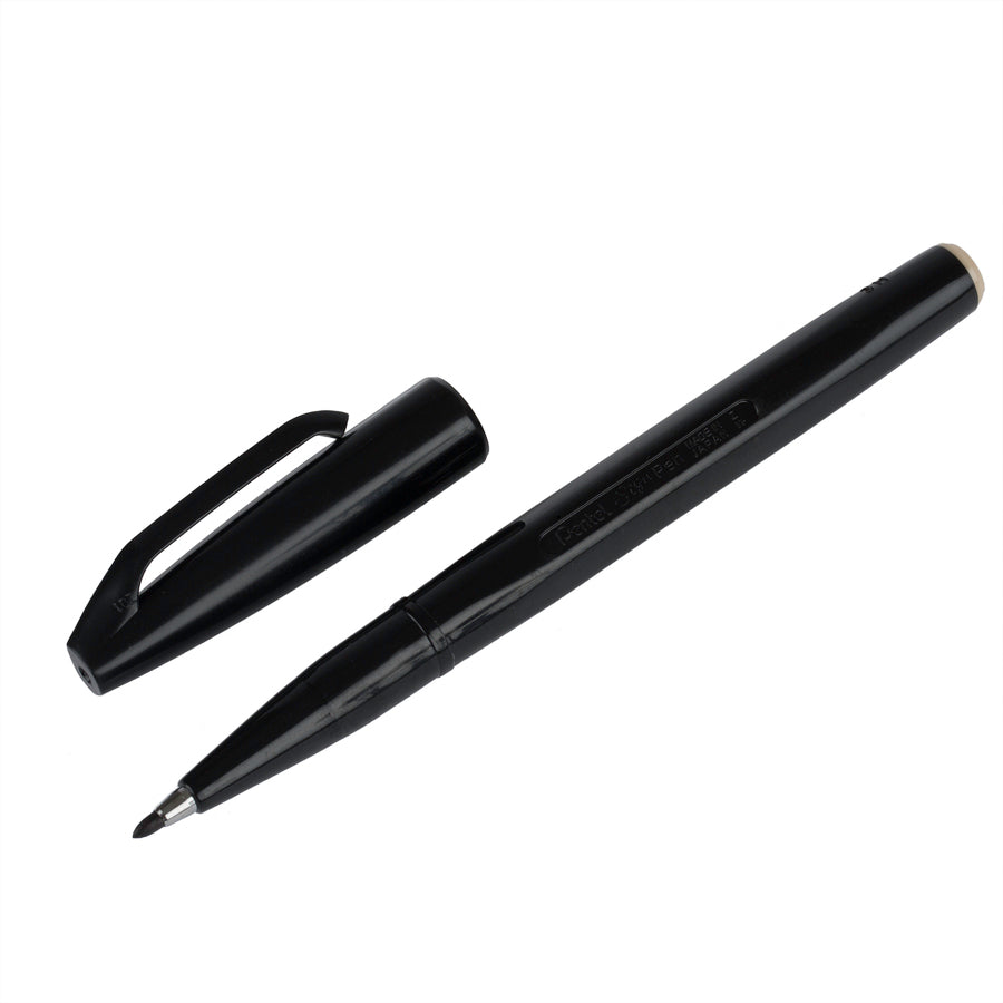 Pentel Sign Pen, Fiber-Tip, Black 