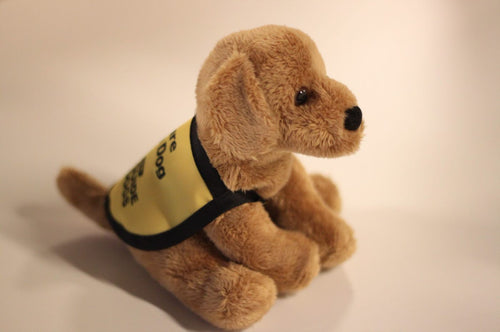Golden Retriever Plush Guide Dog with Yellow Vest