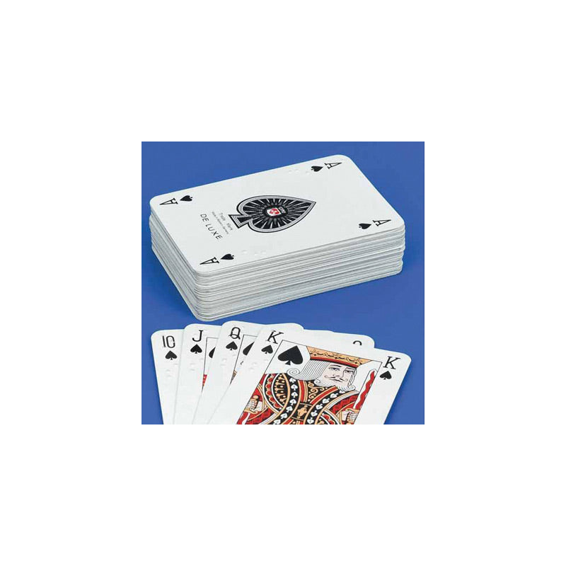 Image of Cartes à jouer à impression standard bleues en braille anglais - SD